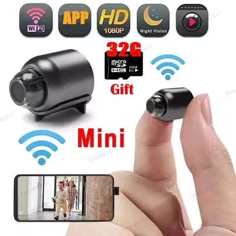 2026 Smart Mini WiFi Camera Wireless 1080P HD Night Cam w/ TF Card Home Security