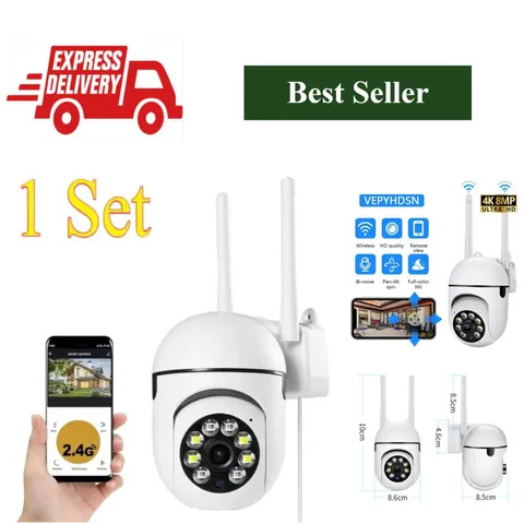 8MP WiFi PTZ Security Camera 4X Zoom Night Vision Two-Way Audio