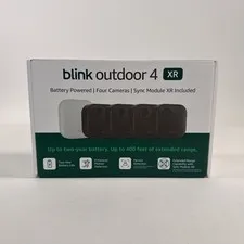 Blink Outdoor 4 XR Wireless Battery Operated Outdoor Security Four Cameras