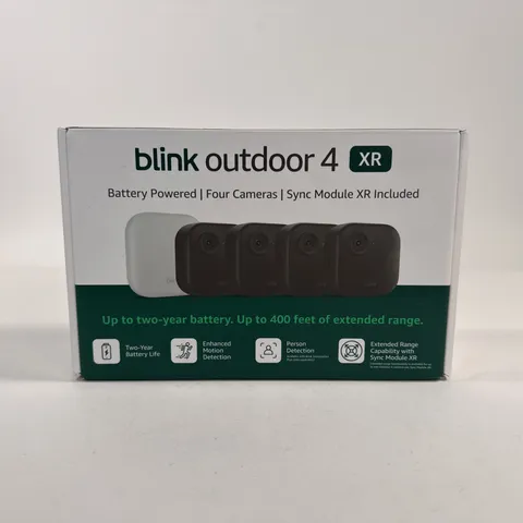 Blink Outdoor 4 XR Wireless Battery Operated Outdoor Security Four Cameras