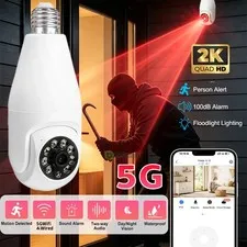 NEW 2MP E27 Light Camera Wireless Security Camera 360° PTZ Control CCTV Audio