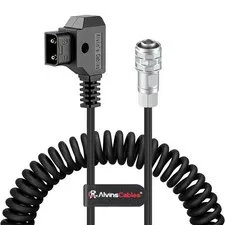 BMPCC 4K 6K Pro to DTap Power Cable For Blackmagic Weipu 2 Pin Coiled Cord