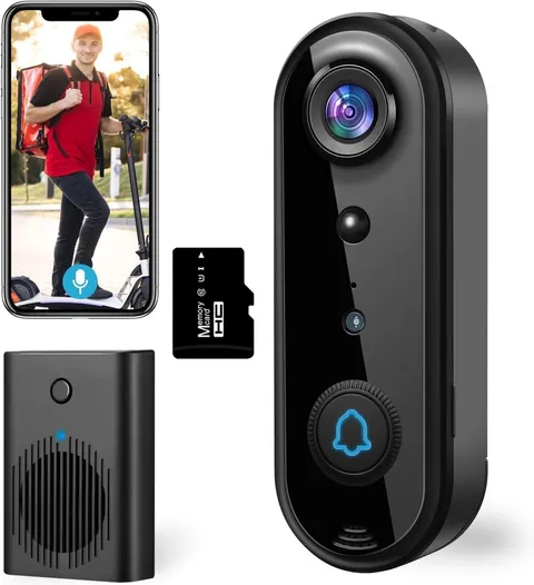 Camera Timbre De Puerta HD Wifi Inalambrico Con Camara Audio Y Video Para Casa