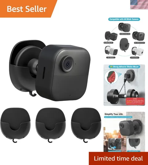 3 Pack Blink Camera Mounts: Versatile Adhesive Wall Bracket with Unique Design