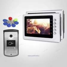7inch Video Door Intercom System with Intra-monitor Audio Intercom for Apartment