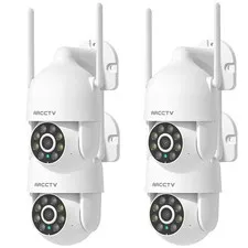 ARCCTV Wireless Security Camera System Outdoor 2Way Audio PTZ Color Night Vision
