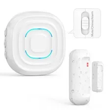 SanJie Door Chime When Opens,Door Entry 1 Sensor + 1 Receiver, White