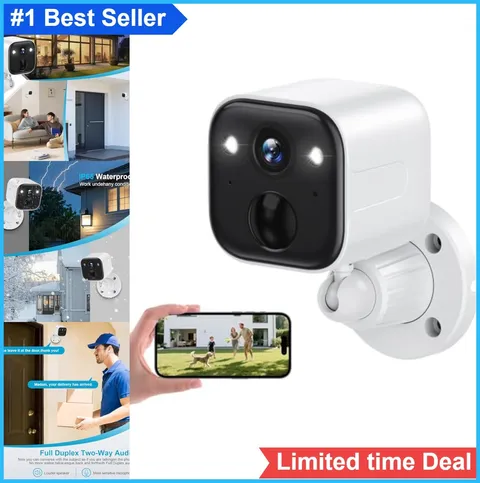 Wireless Security Camera Outdoor 2K Battery WiFi 5600mAh IP65 Waterproof AI
