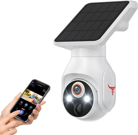 Camara De Seguridad Solar HD Wifi Inalambrica Con Vision Nocturna Para Exterior