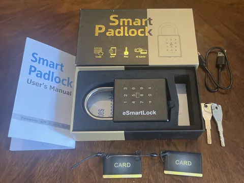 Combination, Outdoor eLinkSmart Password Padlock with Key NFC RFID Weatherproof!