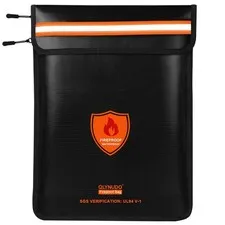 Fireproof Document Bag - Waterproof Fireproof Money Bag with Zipper for Cash/...