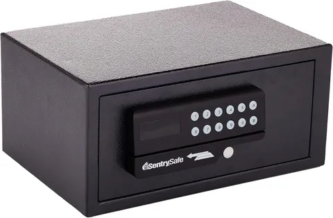 Black Steel Safe with Card Swipe Reader & Digital Keypad Lock