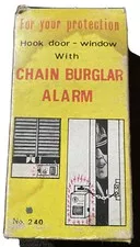 Vintage Chain Burglar Alarm No. 240 With Original Box