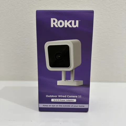 Roku Outdoor Camera for Home Security - IP65 Weather Resistant Wired Security