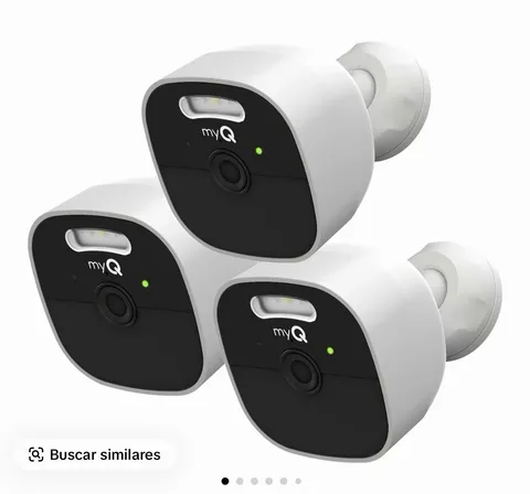 myQ Outdoor Battery Camera 3-Pack 2K Wireless Wi-Fi Spotlight Color Night Vision