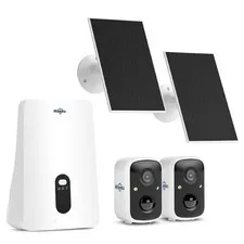 Hiseeu Security Cameras Wireless Outdoor, 2 Cam-Kit, Expandable to 2 Cam Kit