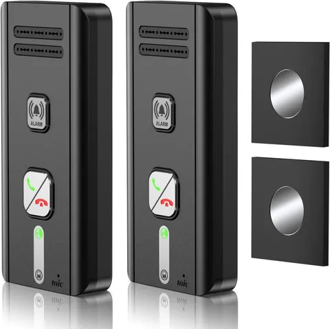 Wireless Intercom System 2-Way Audio Hands-Free Home 1600ft Long Range Black