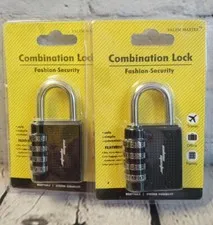 Combination Lock Salem Master - Lot of 2 - You Set the Combination! NEW 