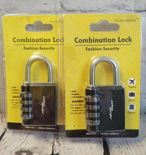 Combination Lock Salem Master - Lot of 2 - You Set the Combination! NEW 