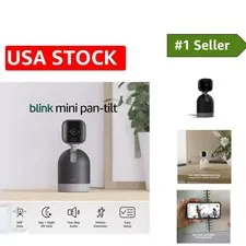 Plug-In Pan-Tilt Security Camera with Real-Time Alerts & Easy Setup in Black