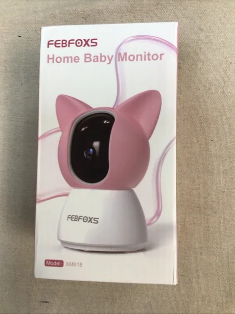 FEBFOXS WiFi Indoor Pan/Tilt Security Camera Night Vision & 2-Way Audio