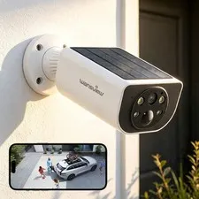 Wansview S1 Wireless Solar Security Camera Outdoor 2K Home WiFi Human Detection