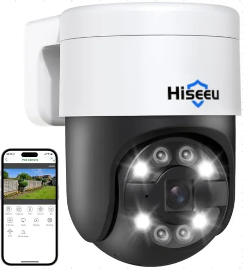 【Auto Tracking +2-Way Audio】 5MP Poe Wired Security Camera Outdoor,Ptz 300°Pan 9
