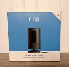 Ring Stick Up Cam Indoor Outdoor 1080p Wi-Fi Plug-In Security Camera Black