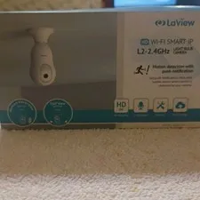 LaView 4MP Bulb Security Camera 2.4GHz,360° 2K 4MP-1PK, White 