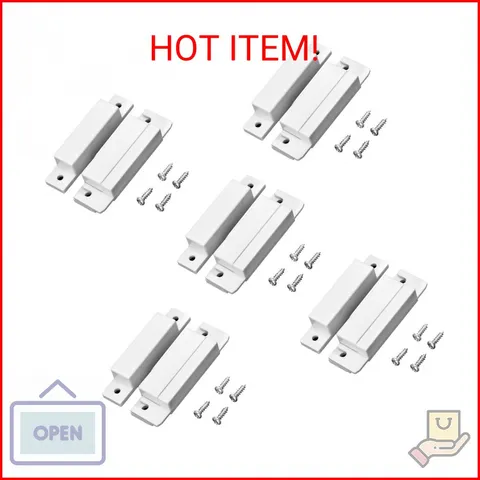 QWORK MC-31 Wired Surface-Mounted NC Magnetic Door Window Contact Sensor Alarm R