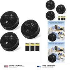 Geevon 3 Pack Water Leak Detectors, 100dB Water Sensor Alarms Flood Detector ...