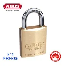 12 x Keyed Alike ABUS Padlocks 8345 Padlock. BULK LOT-Free Postage In Australia