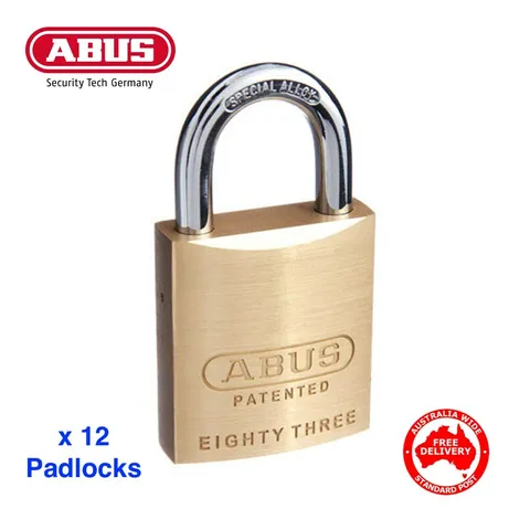 12 x Keyed Alike ABUS Padlocks 8345 Padlock. BULK LOT-Free Postage In Australia