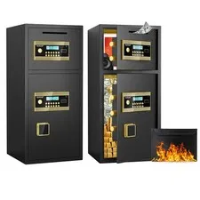 Large Double-door Safe,Digital Safe with Fireproof and Waterproof Bag,6.5 Cubic