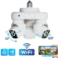 3 Screens WiFi Security Camera Outdoor Auto Tracking Night Vision Surveillance