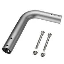Antenna Mount Tube 90 Turn Angle 2 Holes Stainless Steel Bracket Adapter