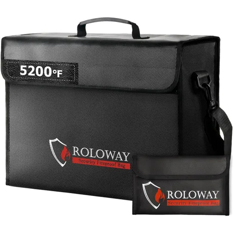 Large Fireproof Document Bag - Fire & Heat Resistant