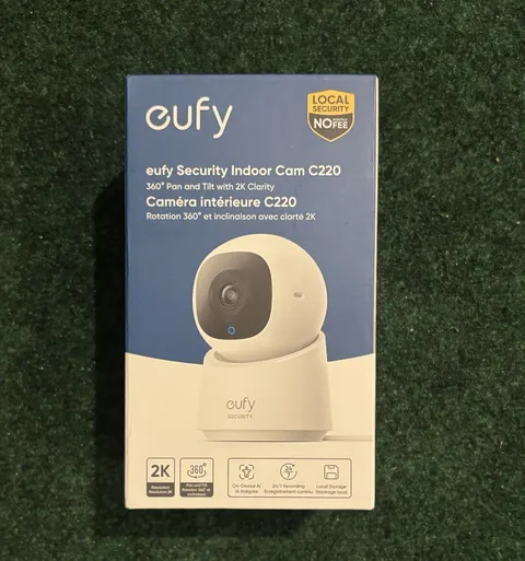 Eufy C220 Security Camera 2K Indoor Wi-Fi AI Tracking White New In Box