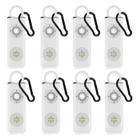 Personal Safety Alarm Rechargeable with Flashlight - 8pack