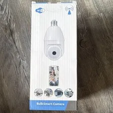Wi-Fi PTZ Bulb Camera 3.0MP 2-Way Audio E27 White Indoor/Outdoor Alexa