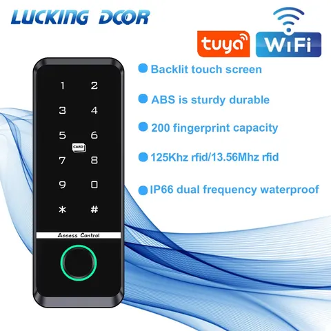 WIFI TUYA App Biometric Fingerprint Access Controller Keypad IP66 Waterproof RFI