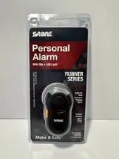 SABRE Personal Alarm with Clip LED Light & 120Db Runner Alarm Weatherproof
