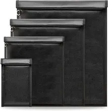 Faraday Bags, Waterproof Fireproof Money Bag for Cash (Black)