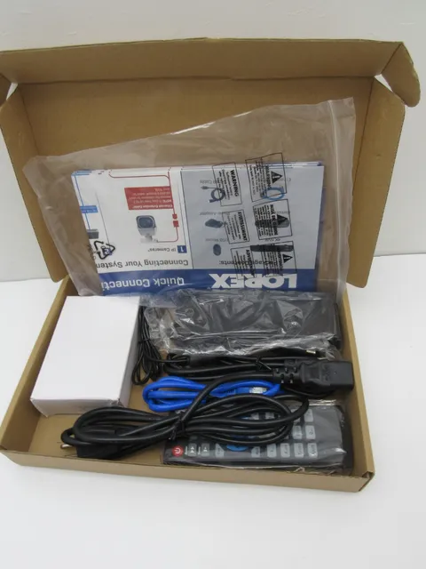 Lorex NVR Accessories Kit 48v Power Supply Remote Control Mouse Cables