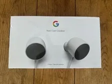 Google Nest Cam Outdoor 2-Pack - 1st Gen - Weatherproof Outdoor Camera Sealed