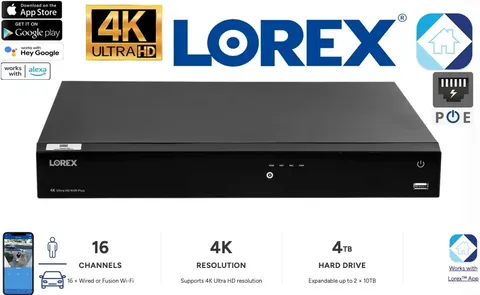Lorex N864A6B  16 PoE Port 4K  For Parts Or Repair