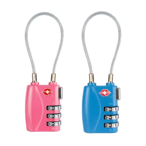 1PC Safe Light TSA Customs Lock Wire Rope Password Lock for Suitcases Backpacks