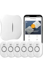 Wifi Water Leak Detector for Home with App Notification, 1 Gateway + 6 WD61 Sens