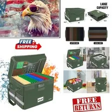 Portable Collapsible Fireproof File Box with Mesh Pockets – 150 lbs Capacity