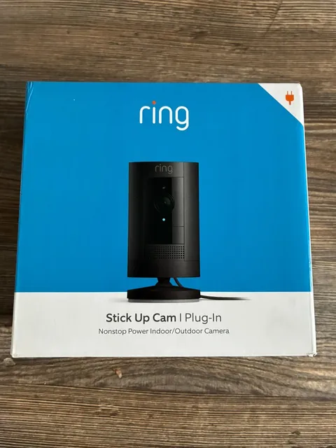 Ring Stick Up Plug-in 1080p HD Security Camera - Black